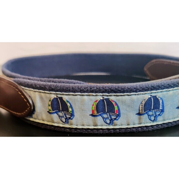 Vineyard Vines Kentucky Derby Canvas and Leather Tipped Men's belt Size 36 - Picture 14 of 16